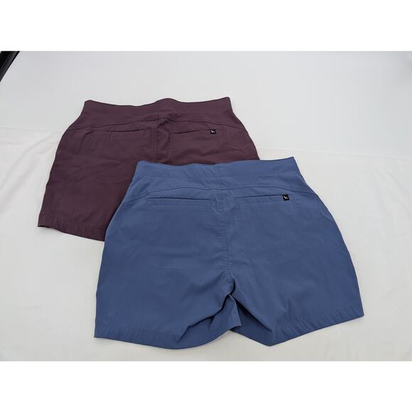 BUNDLE! Eddie Bauer Womens 4 Shorts Nylon Blue Purple Hiking Camping Fishing - Picture 2 of 10